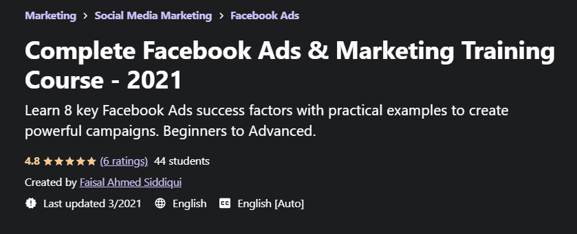 Best Facebook Ad Courses #11 - damianmartinez.com