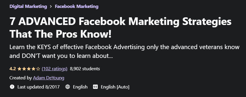 Best Facebook Ad Courses #21 - damianmartinez.com