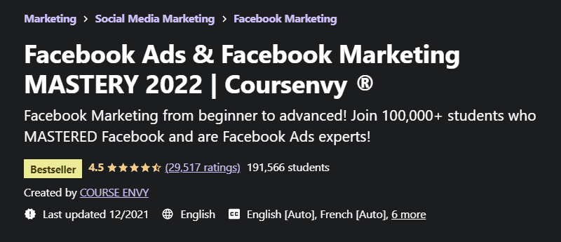 Best Facebook Ad Courses #7 - damianmartinez.com