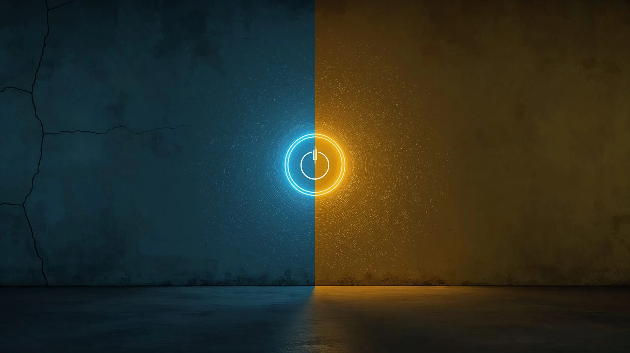 Fear versus faith — one person in shadow, another in golden light